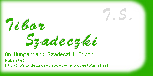 tibor szadeczki business card